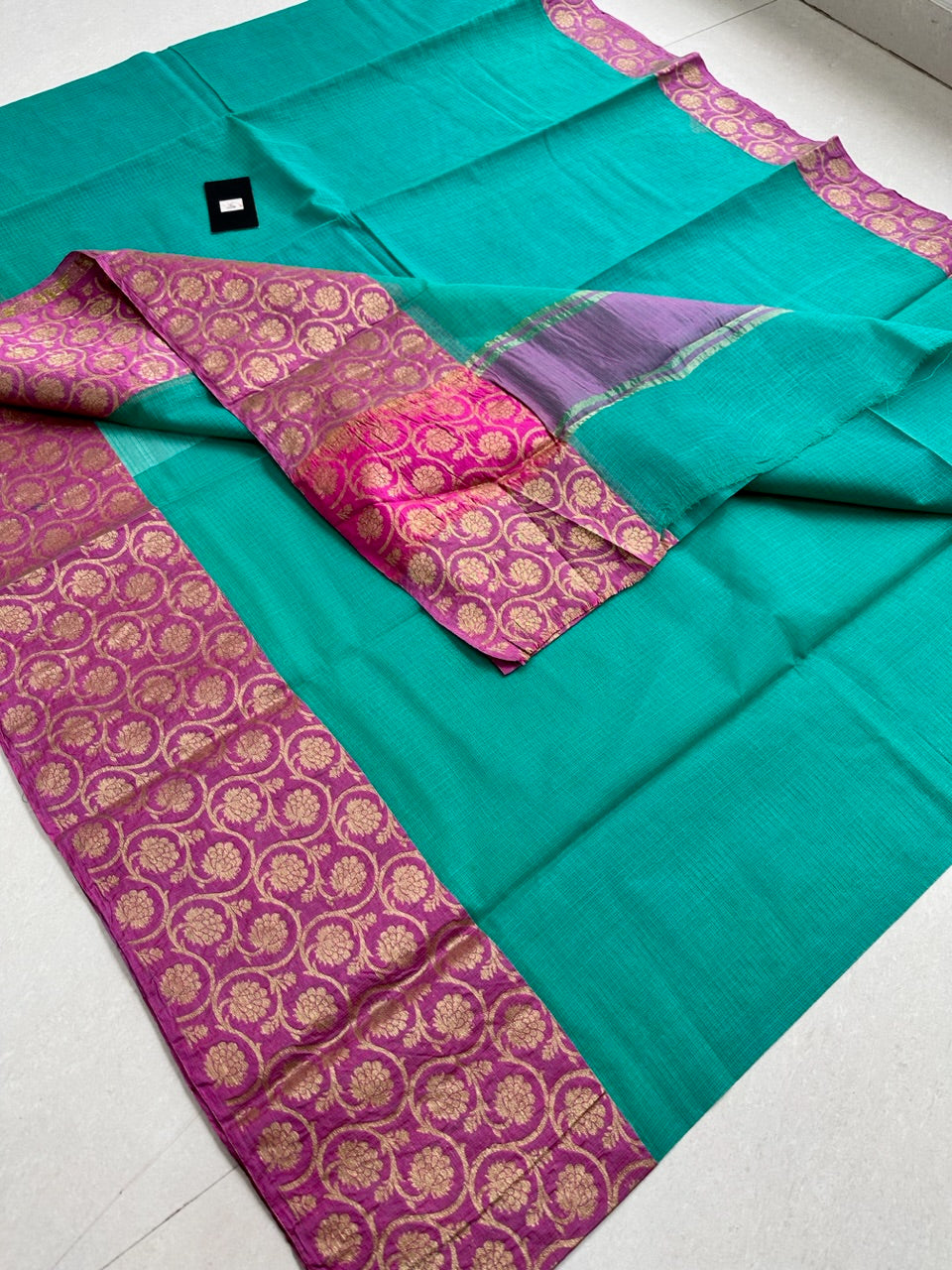 Pure Weaved Kota Cotton Doria Saree