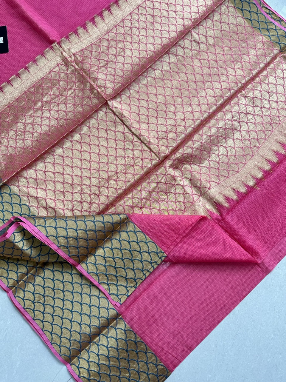 Pure Weaved Kota Cotton Doria Saree