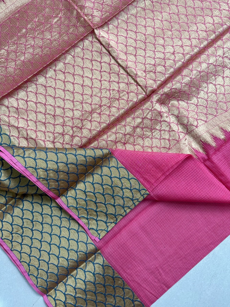 Pure Weaved Kota Cotton Doria Saree