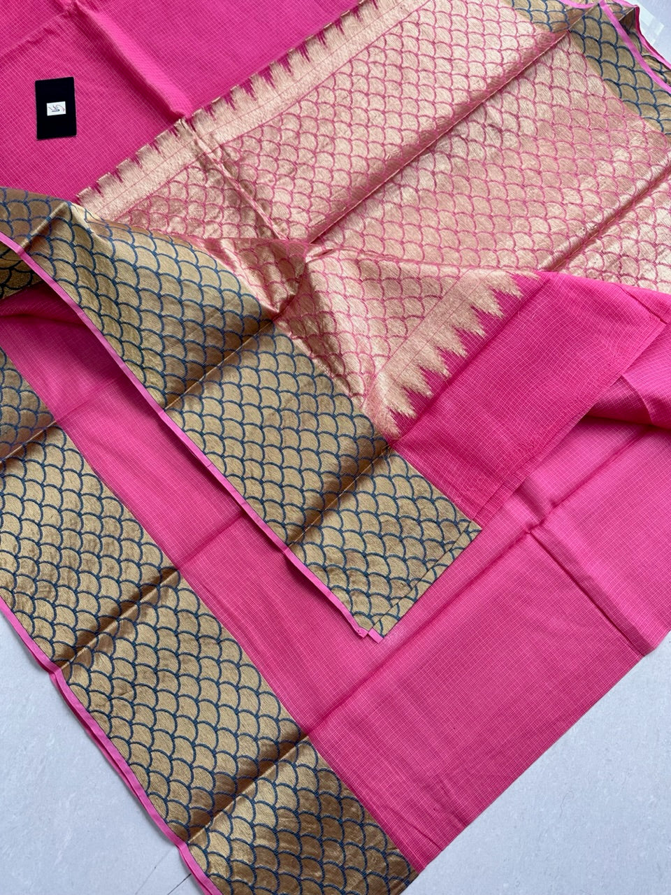 Pure Weaved Kota Cotton Doria Saree