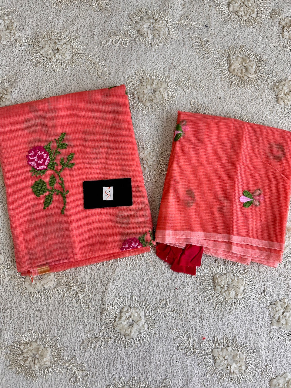 Embroidered Kota Cotton Doria Top N Dupatta (Suit)