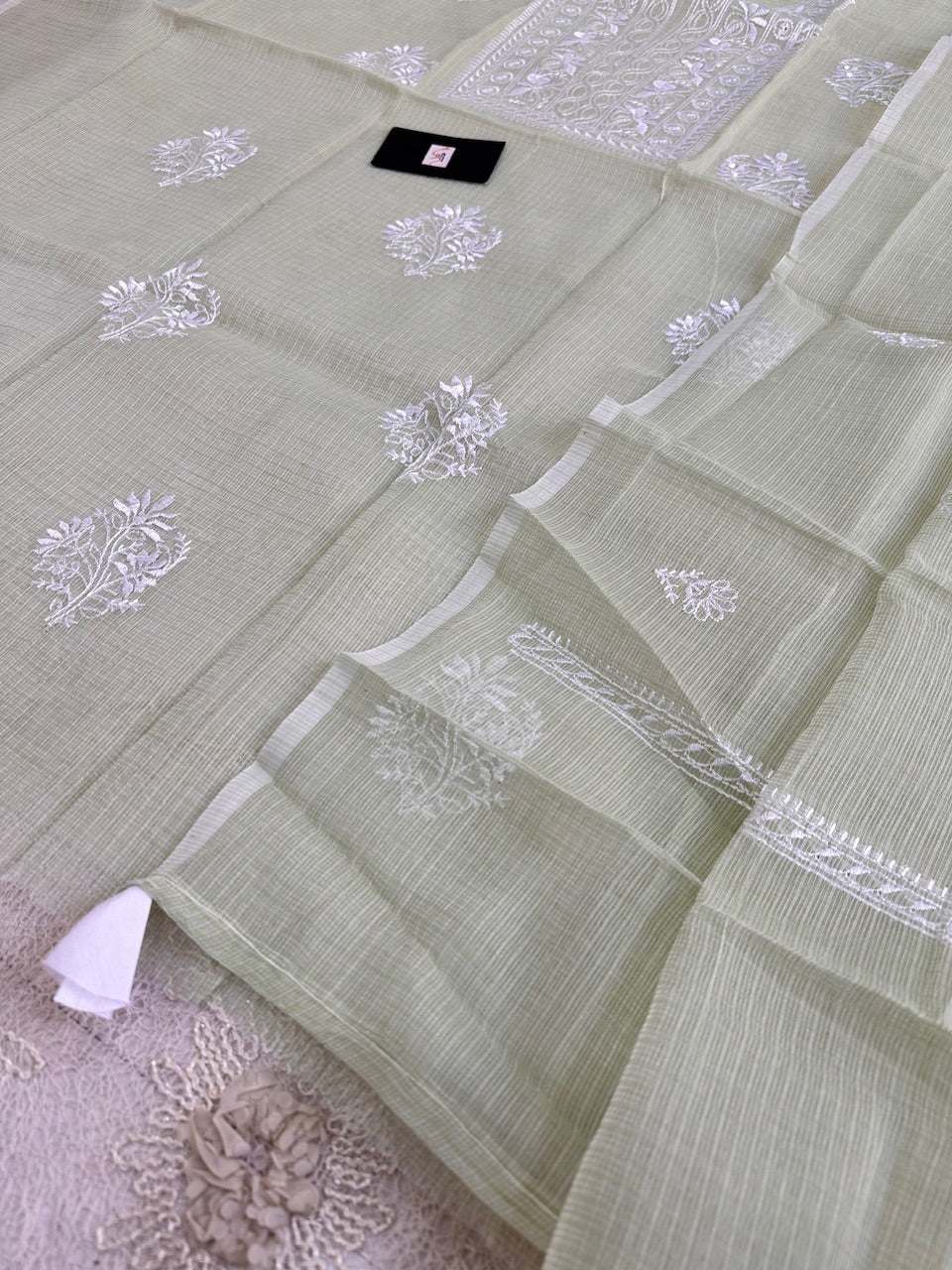 Embroidered Kota Cotton Doria Top N Dupatta (Suit)