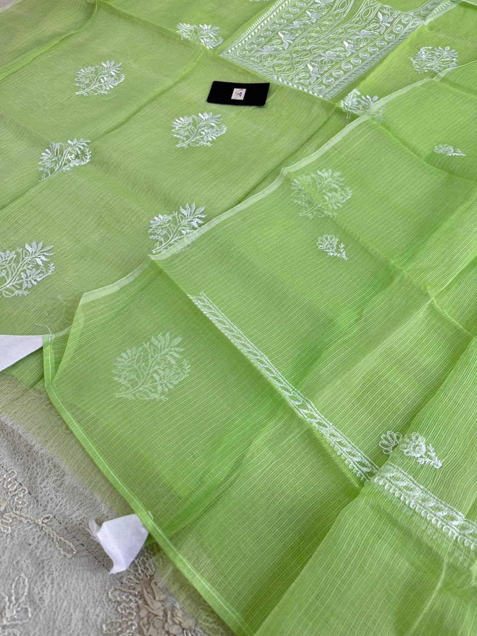 Embroidered Kota Cotton Doria Top N Dupatta (Suit)