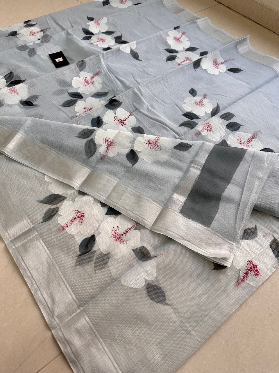 Handpainted Kota Cotton Doria Saree