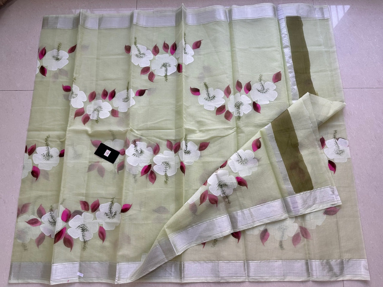 Handpainted Kota Cotton Doria Saree