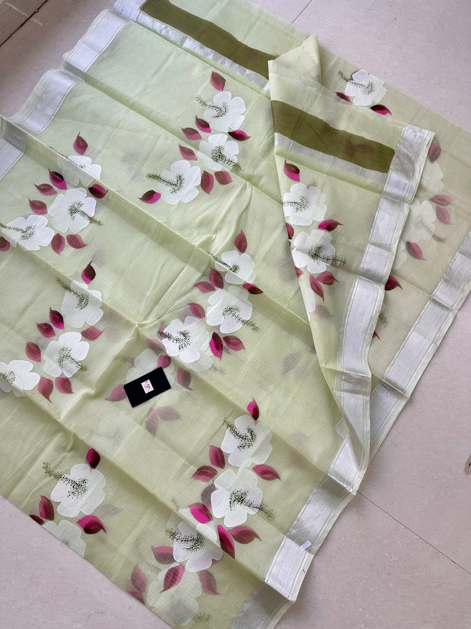 Handpainted Kota Cotton Doria Saree