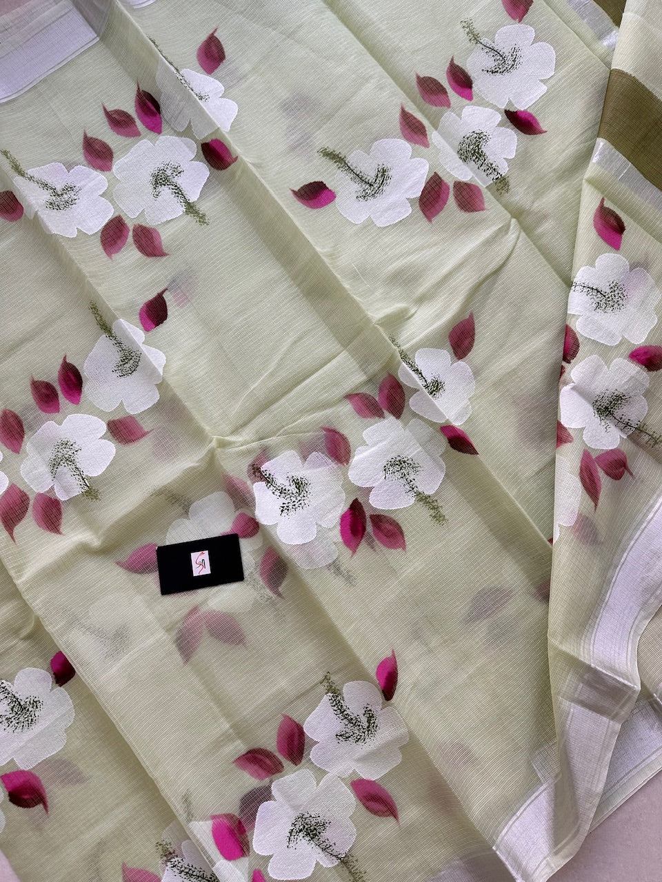 Handpainted Kota Cotton Doria Saree