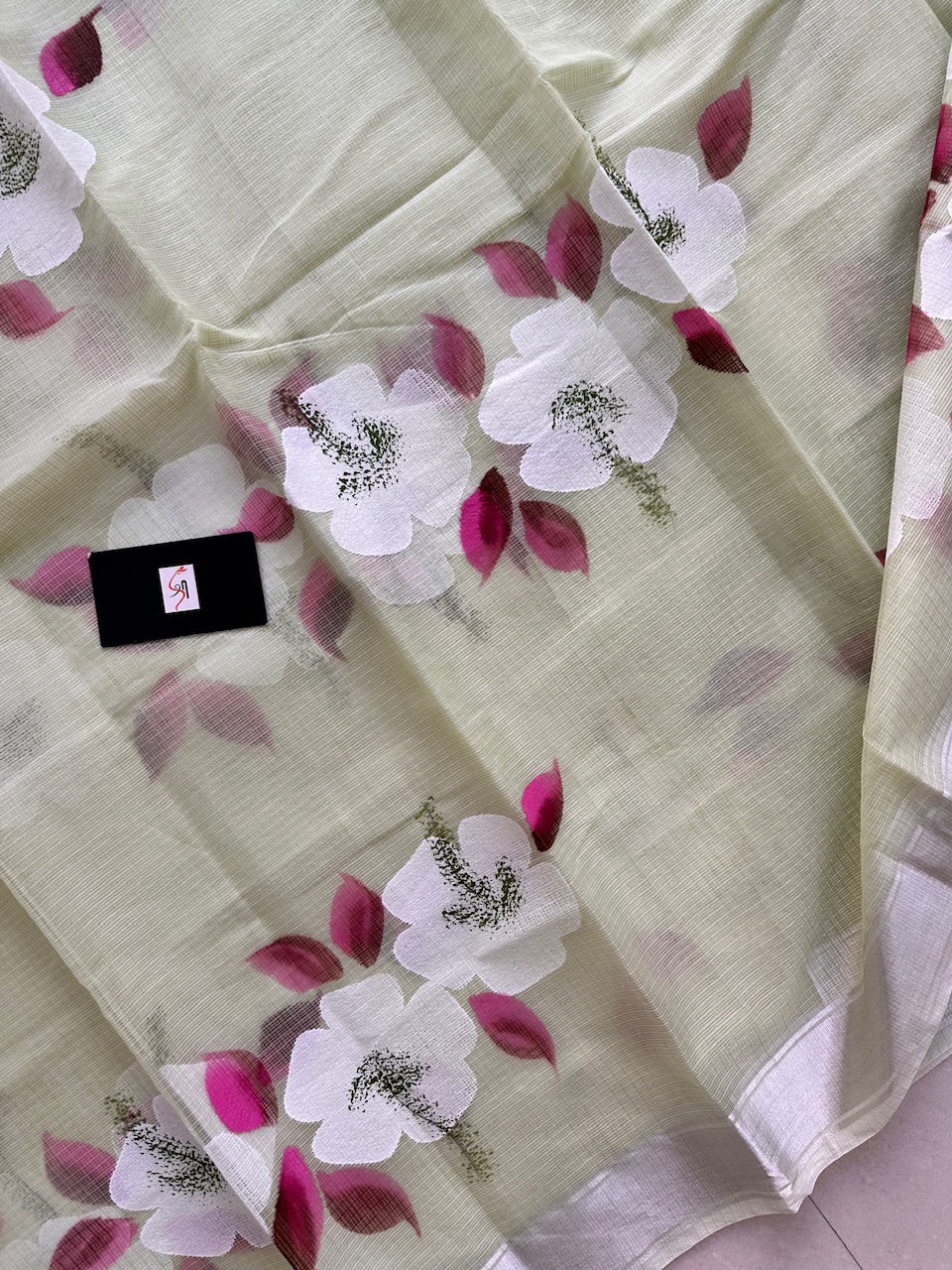 Handpainted Kota Cotton Doria Saree