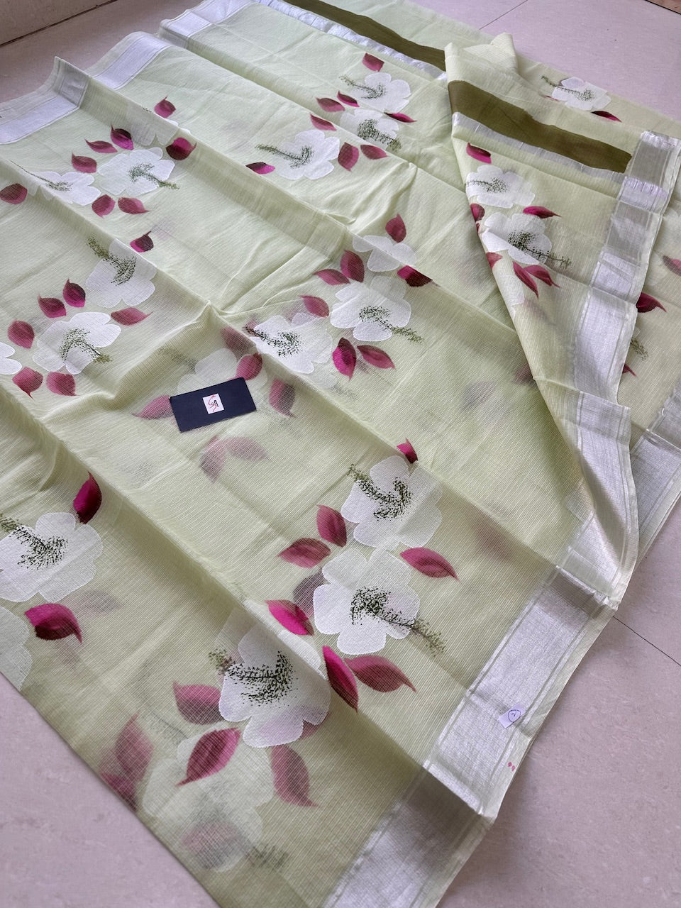 Handpainted Kota Cotton Doria Saree