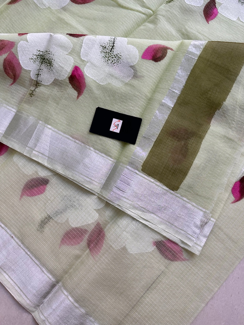 Handpainted Kota Cotton Doria Saree