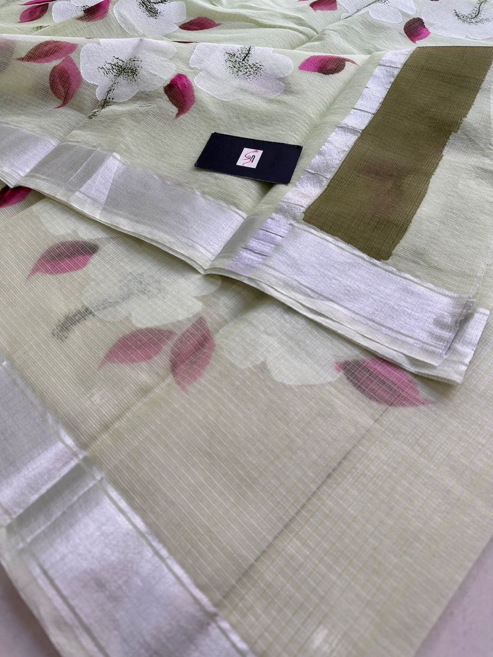 Handpainted Kota Cotton Doria Saree