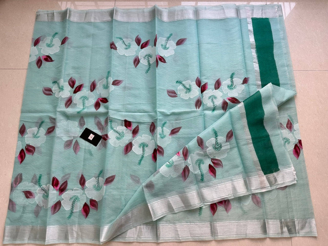 Handpainted Kota Cotton Doria Saree