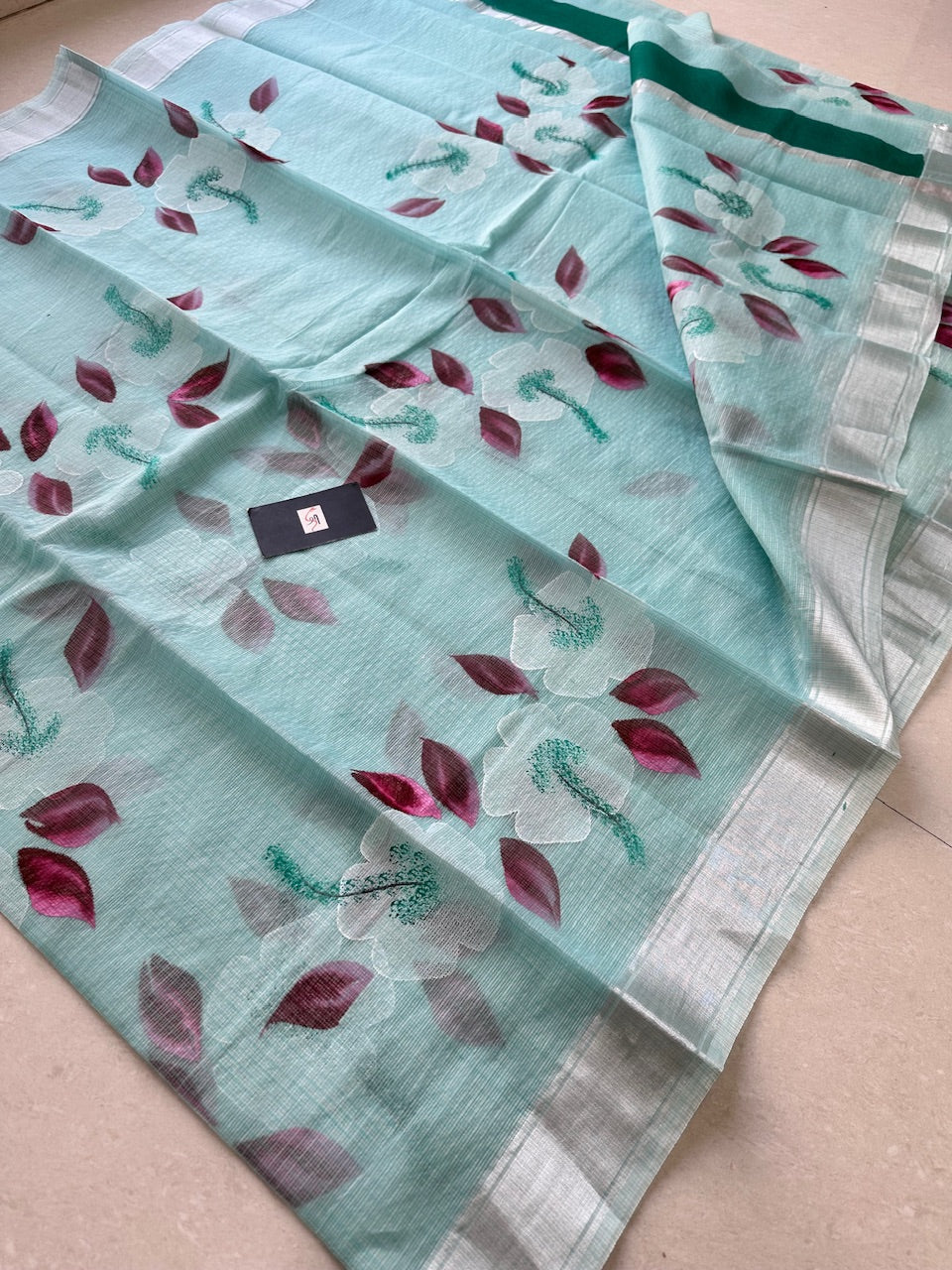 Handpainted Kota Cotton Doria Saree