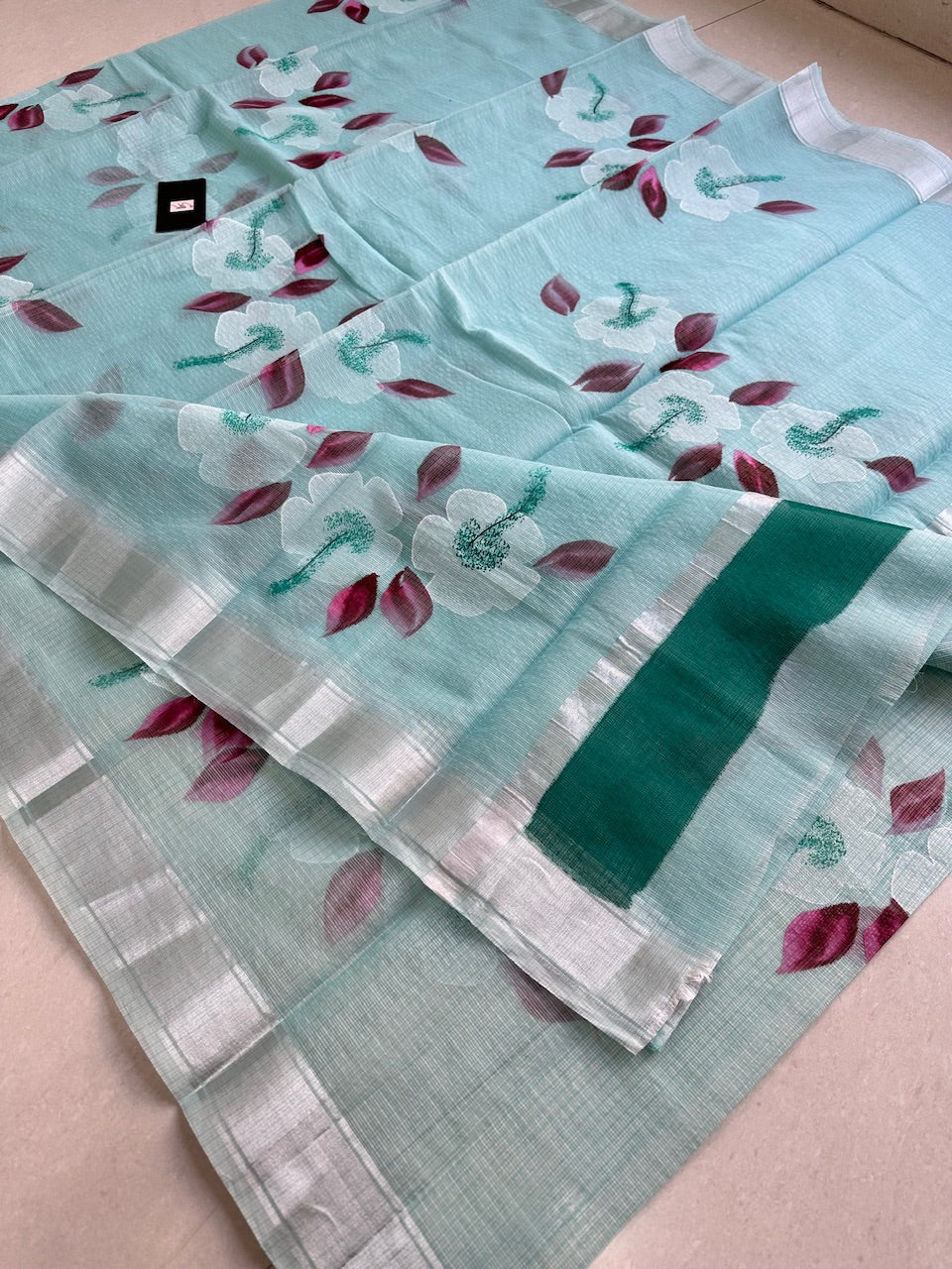 Handpainted Kota Cotton Doria Saree