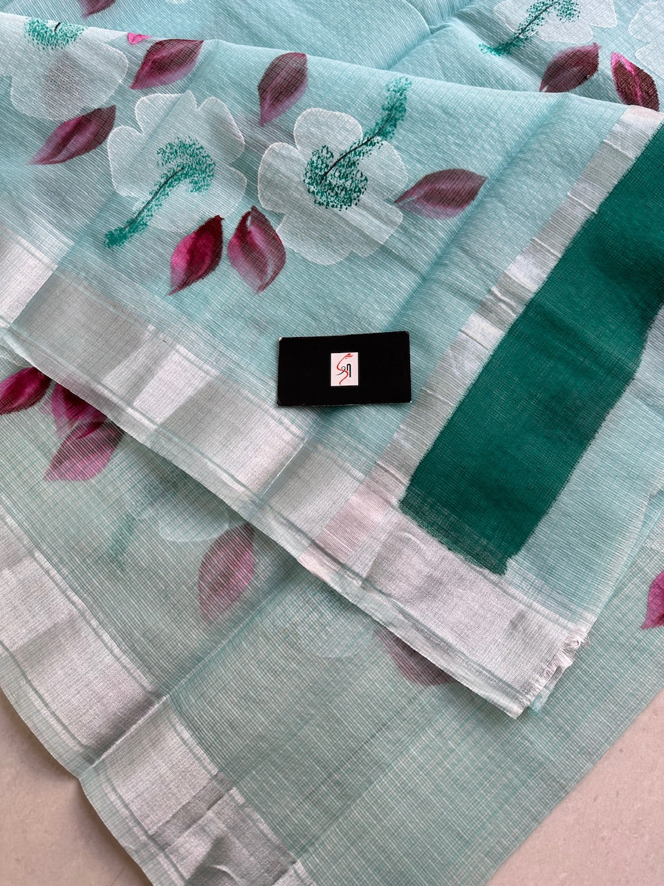 Handpainted Kota Cotton Doria Saree