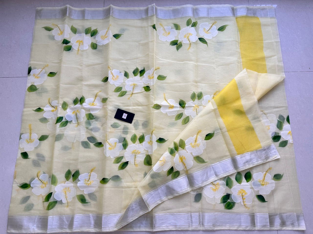 Handpainted Kota Cotton Doria Saree