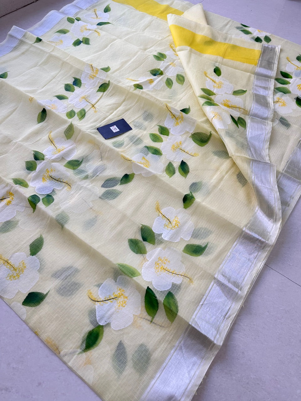 Handpainted Kota Cotton Doria Saree