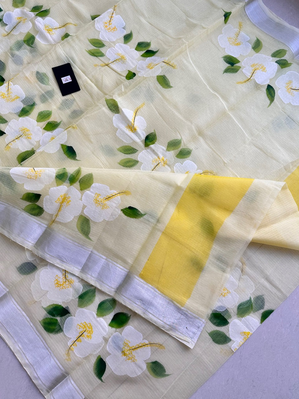 Handpainted Kota Cotton Doria Saree