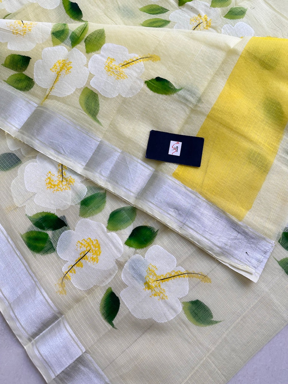 Handpainted Kota Cotton Doria Saree