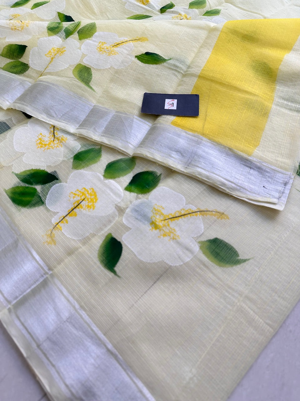 Handpainted Kota Cotton Doria Saree