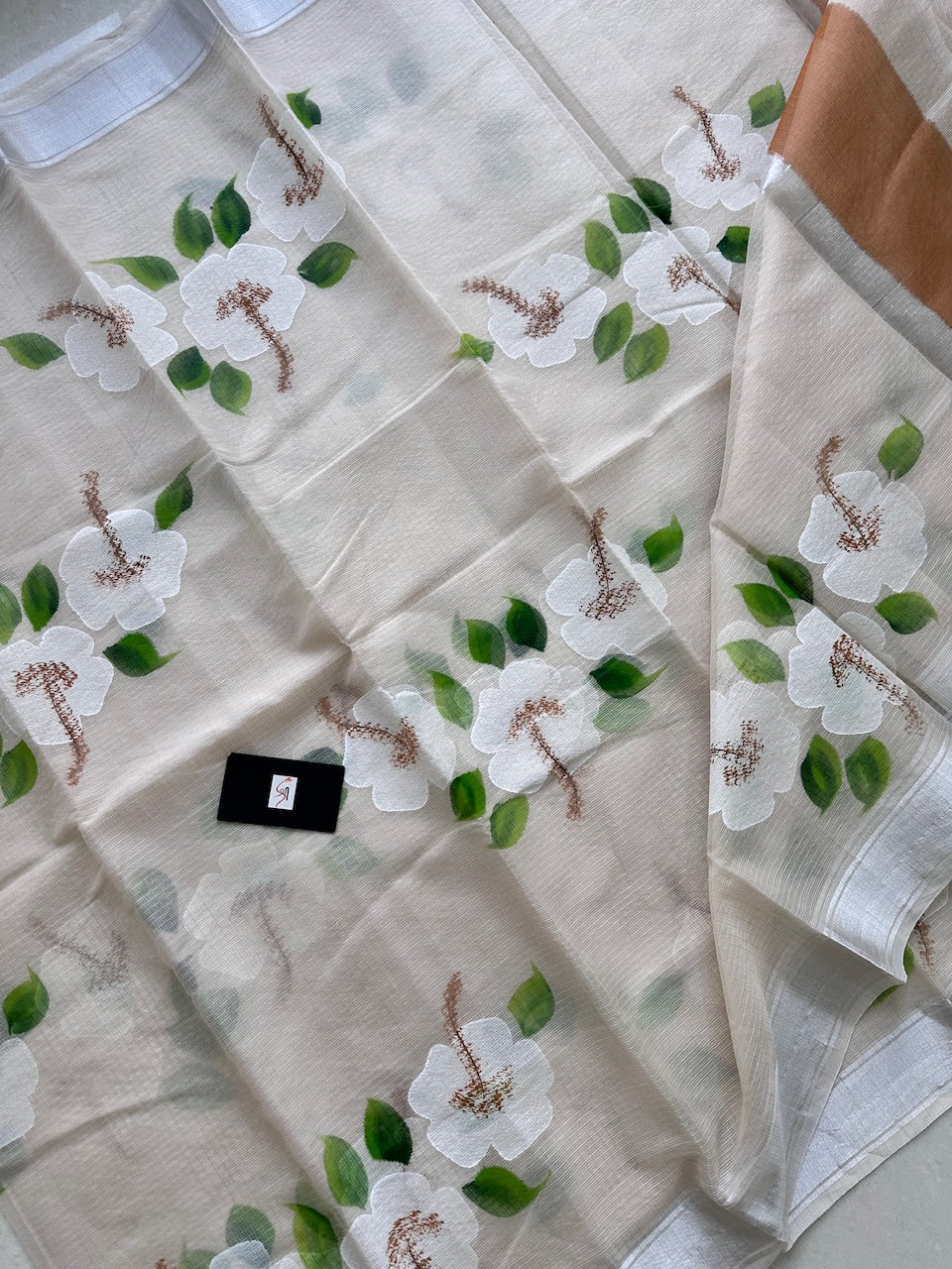 Handpainted Kota Cotton Doria Saree