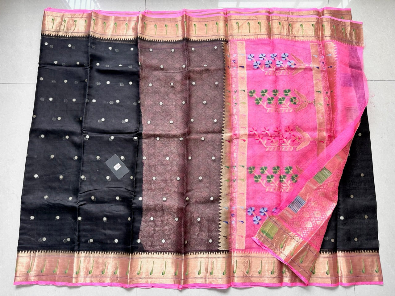 Pure Weaved Kota Cotton Doria Saree