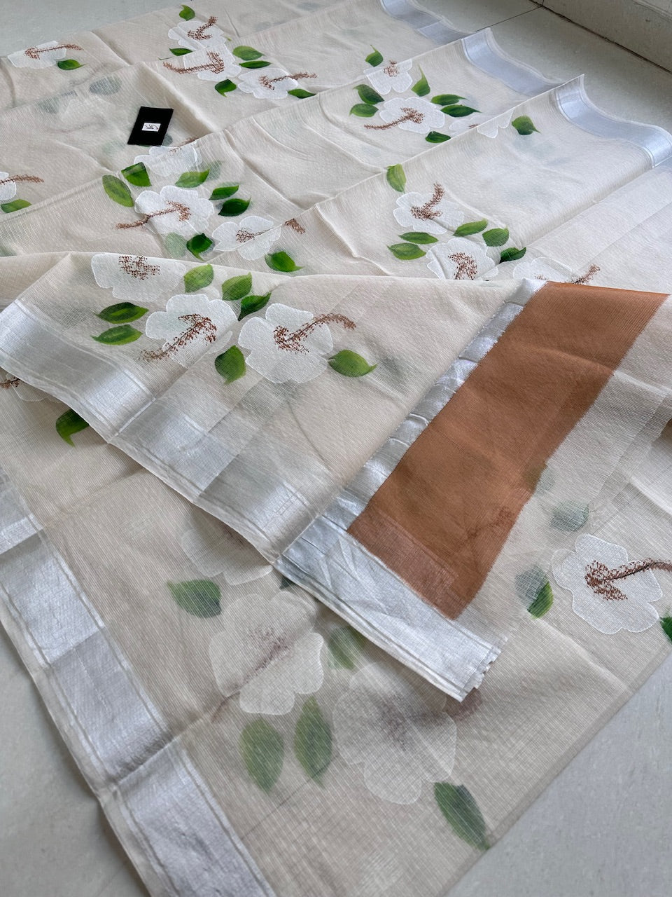 Handpainted Kota Cotton Doria Saree