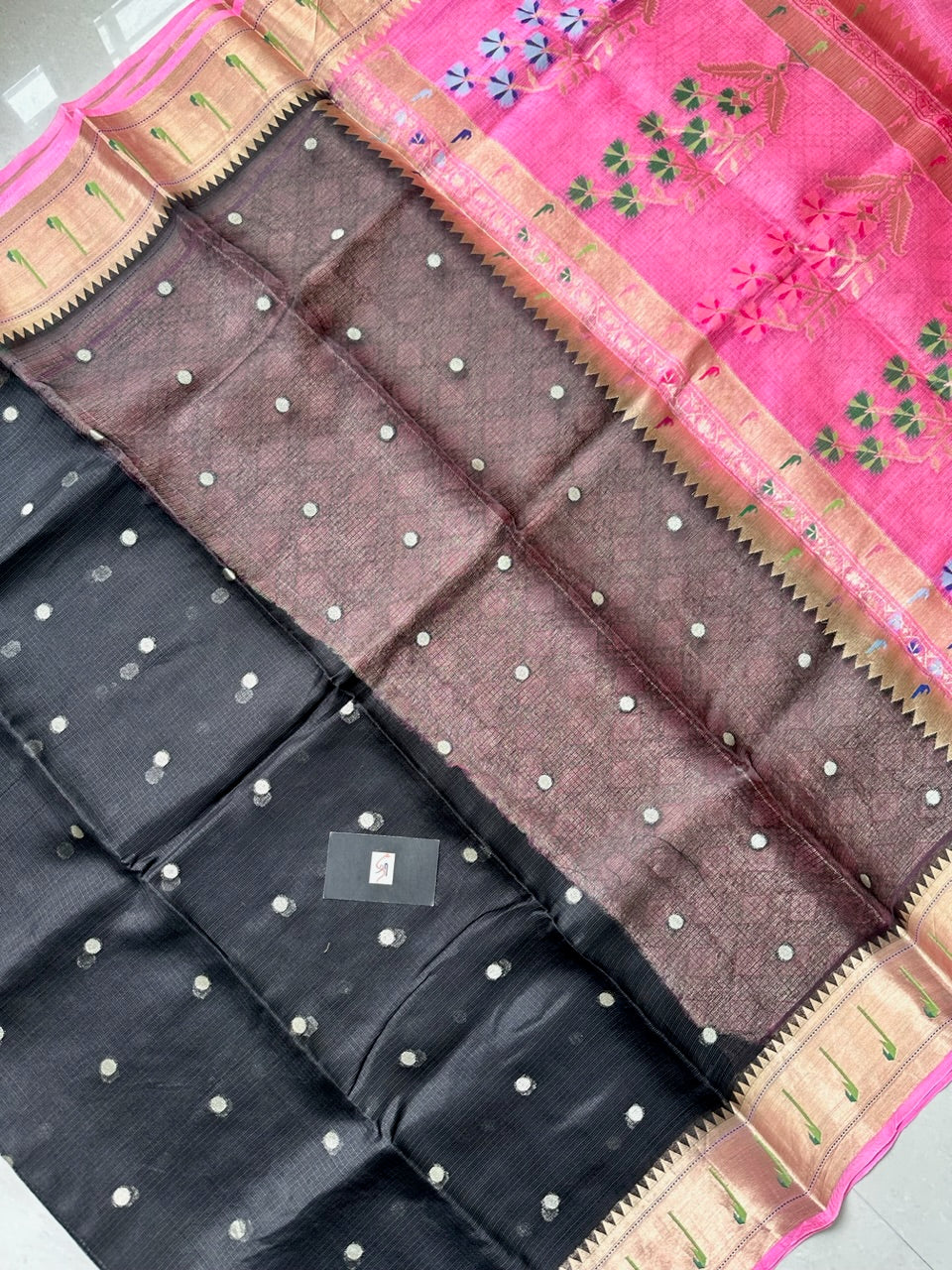 Pure Weaved Kota Cotton Doria Saree