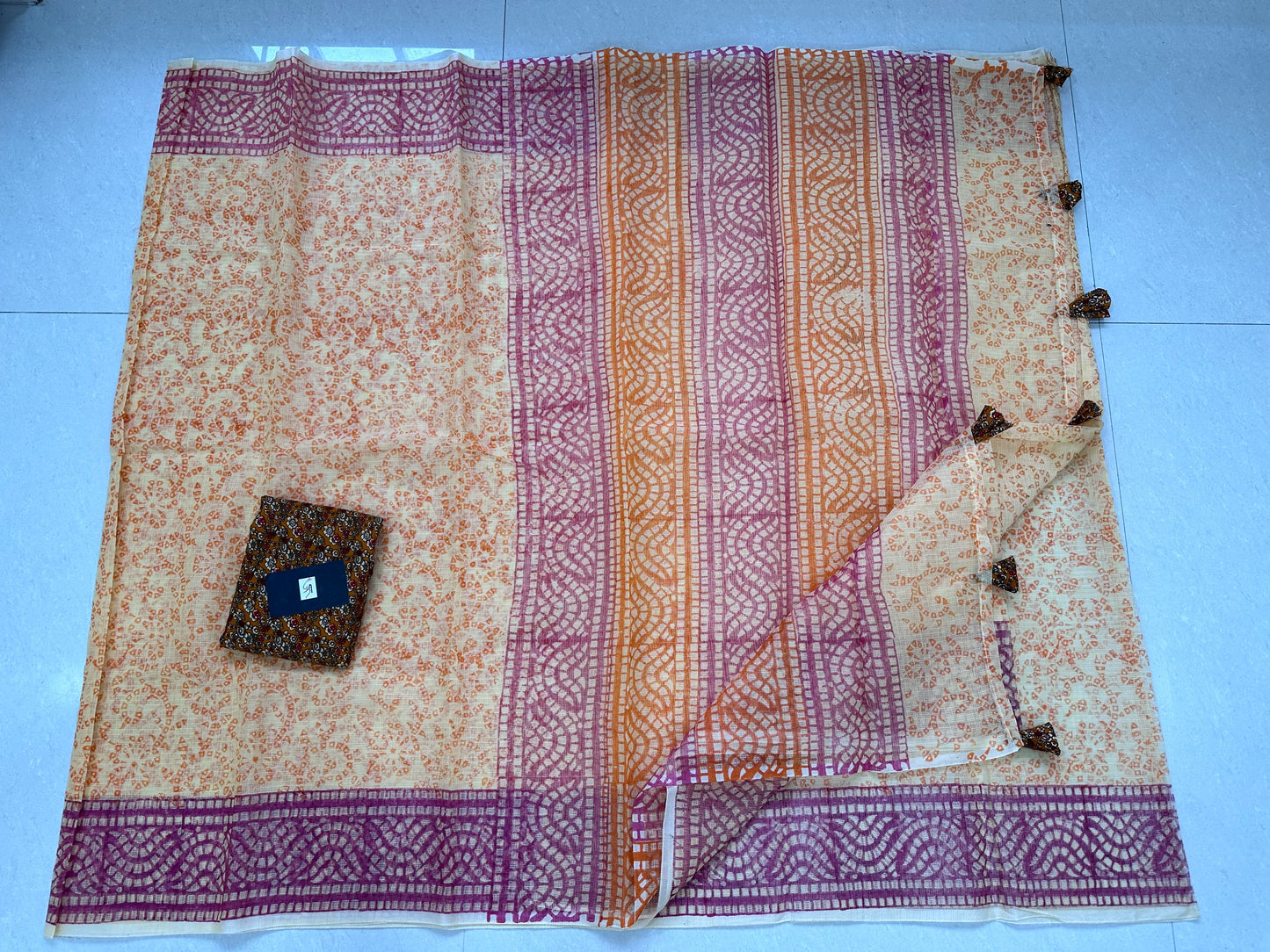 HandBlock Printed Kota Cotton Doria Sare