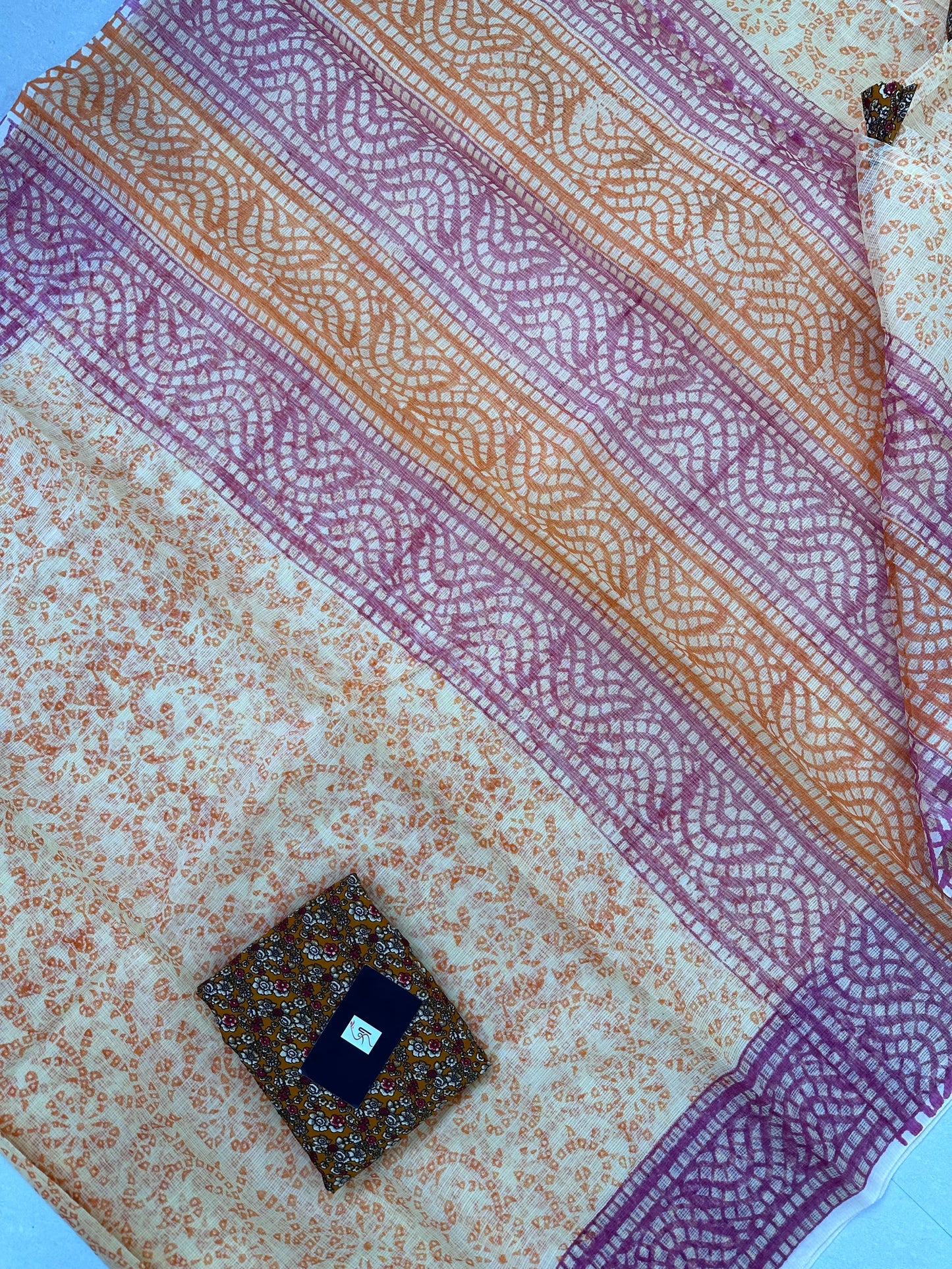 HandBlock Printed Kota Cotton Doria Sare