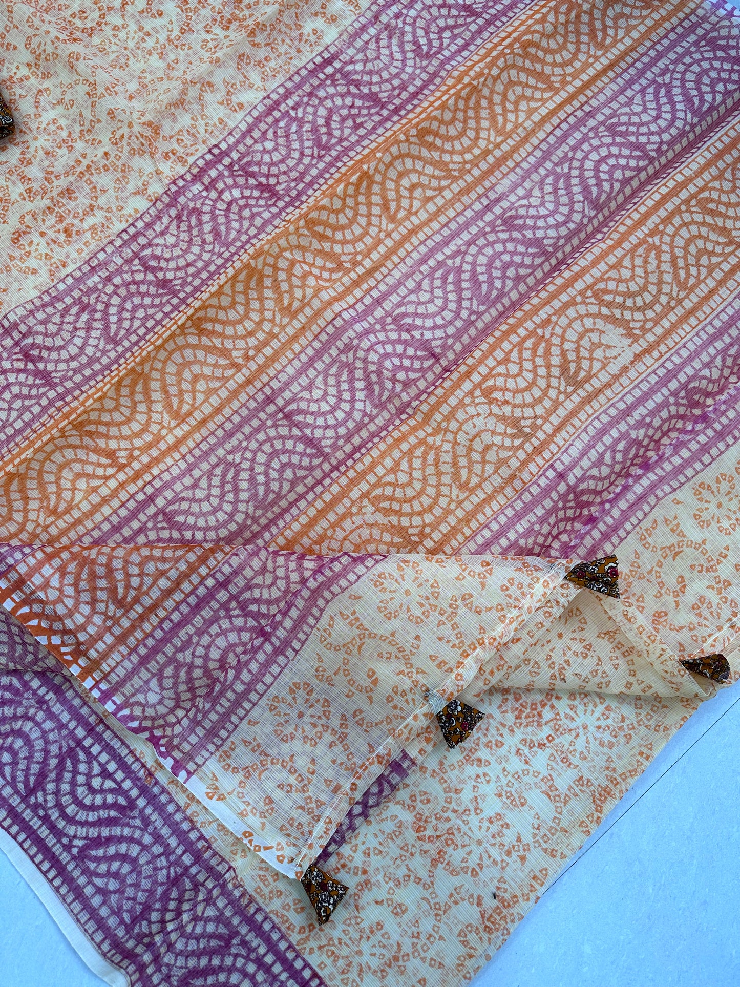 HandBlock Printed Kota Cotton Doria Sare