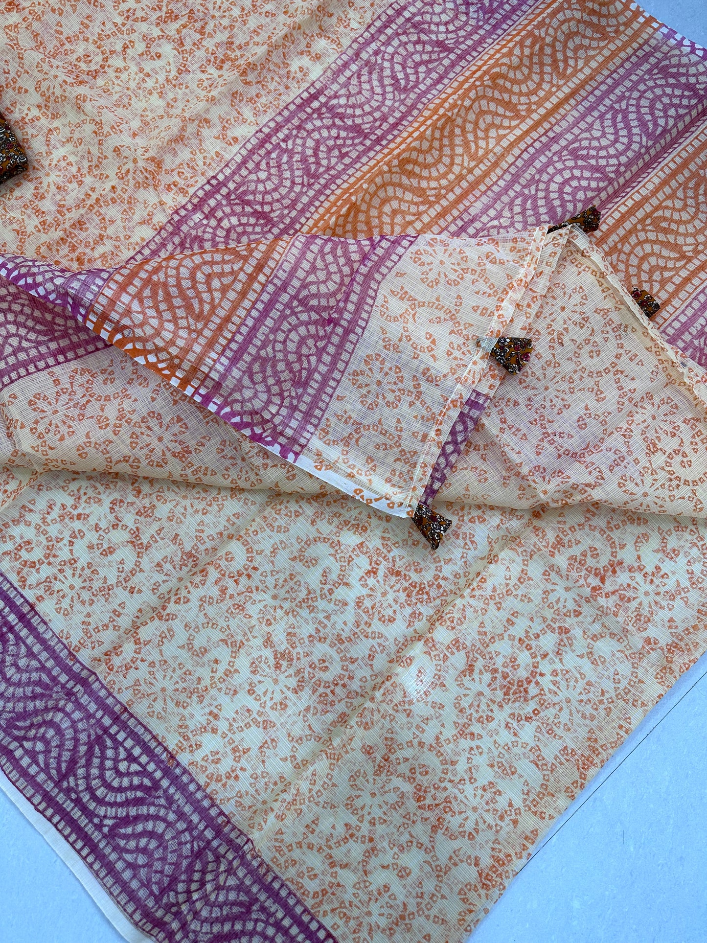 HandBlock Printed Kota Cotton Doria Sare