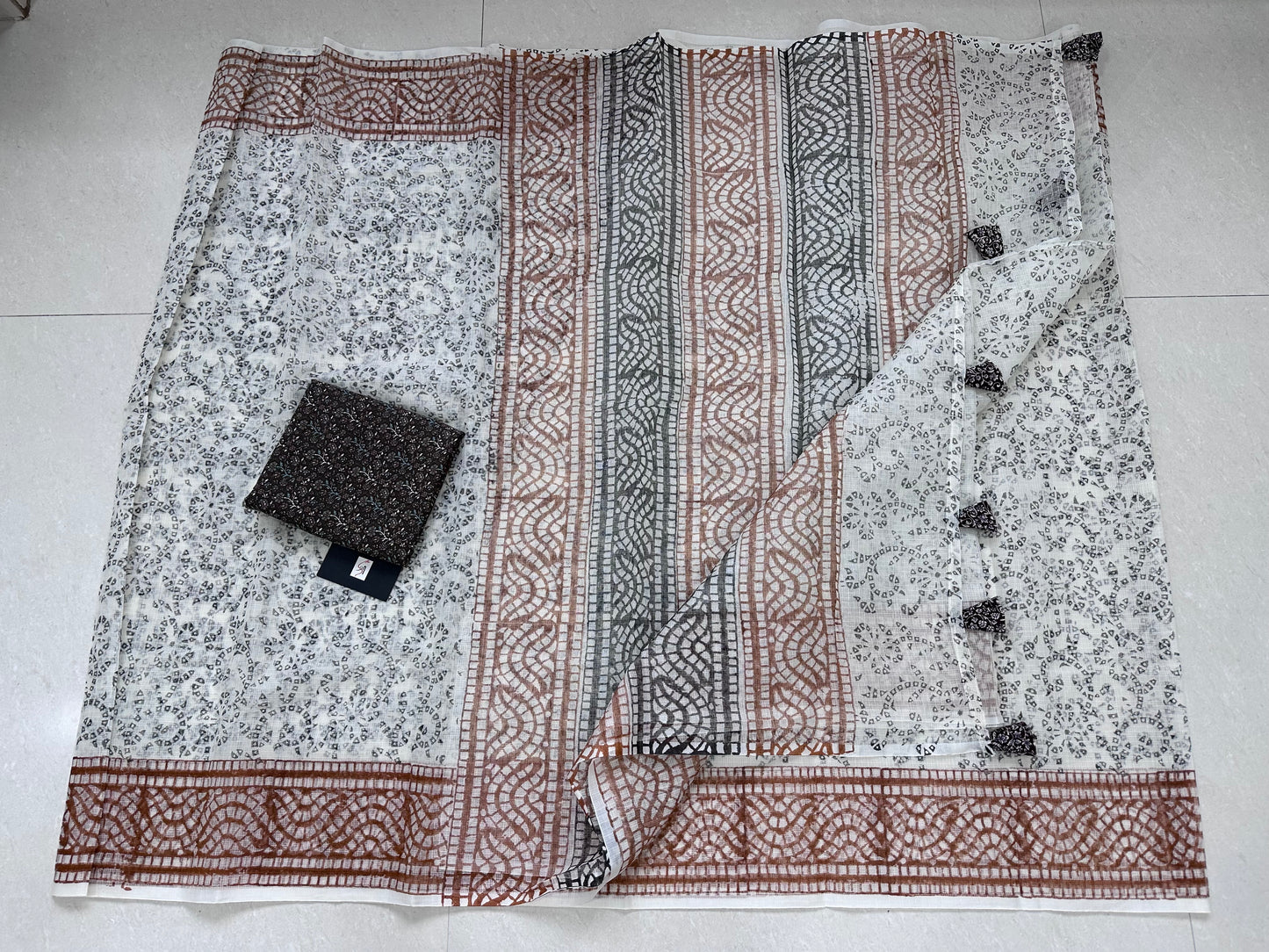 HandBlock Printed Kota Cotton Saree