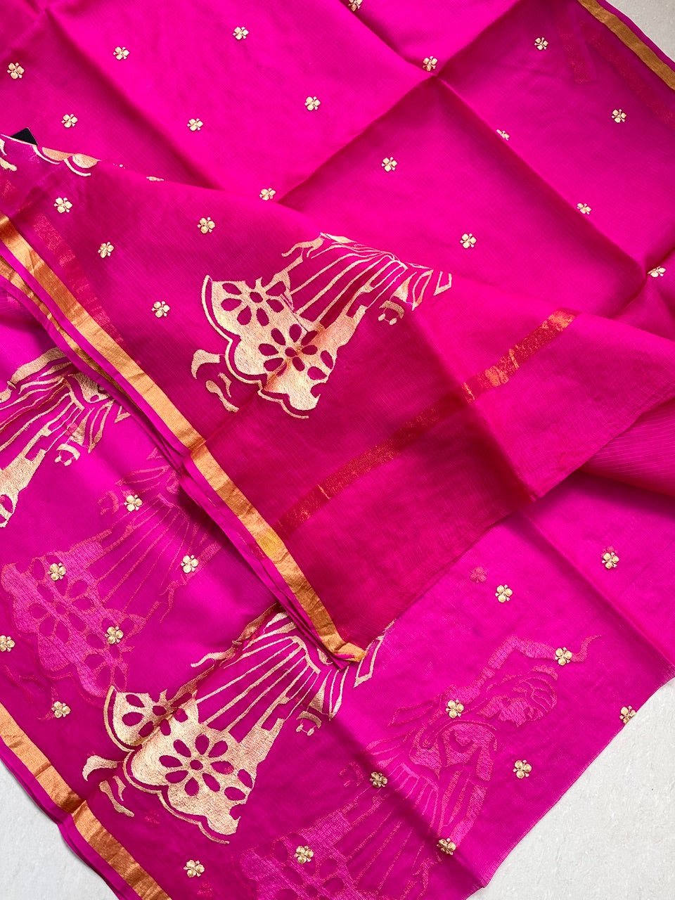 Pure Embroidered Kota Silk Saree