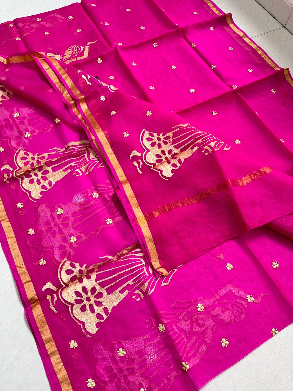 Pure Embroidered Kota Silk Saree