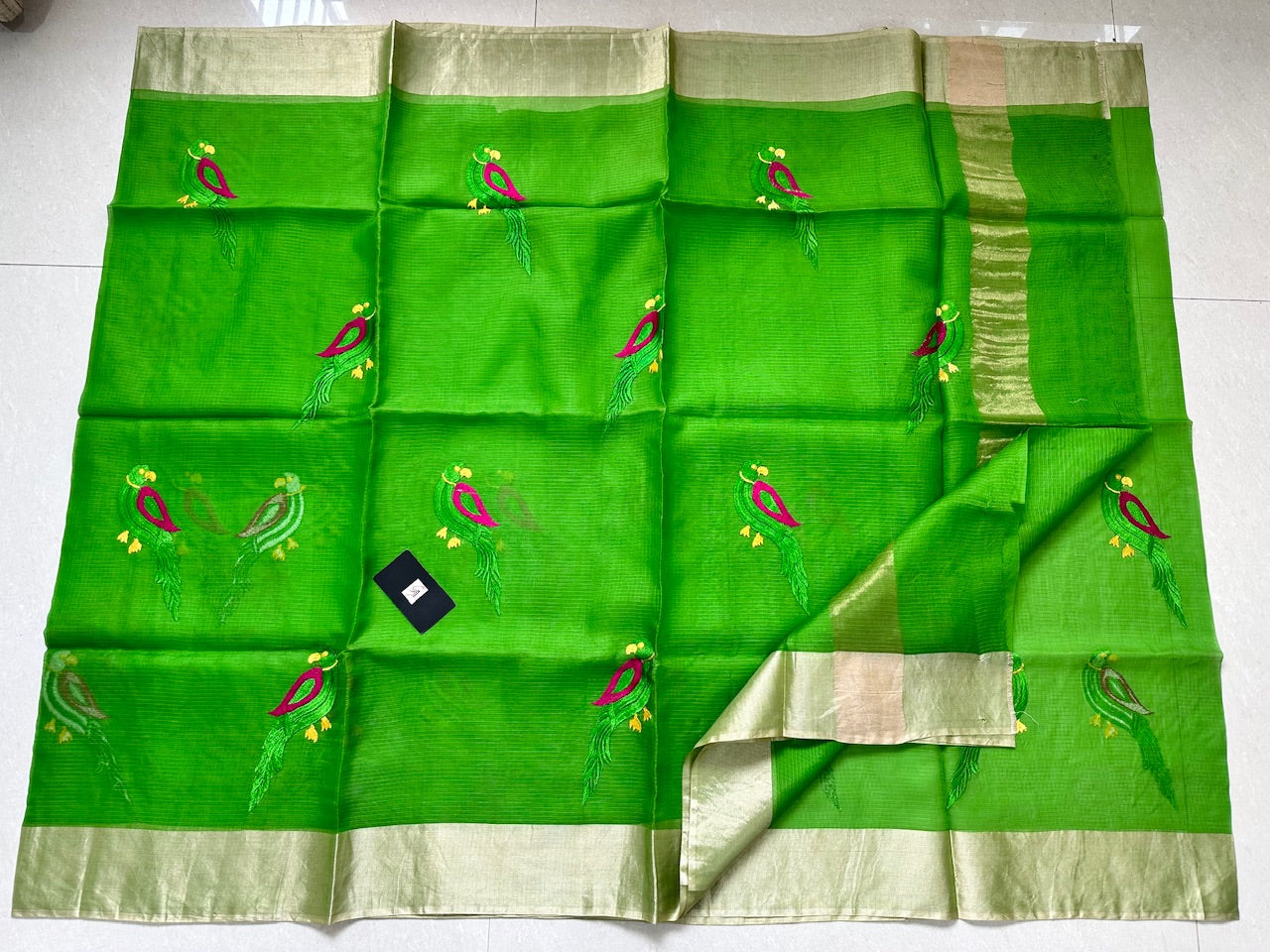 Pure Embroidered Kota Silk Saree