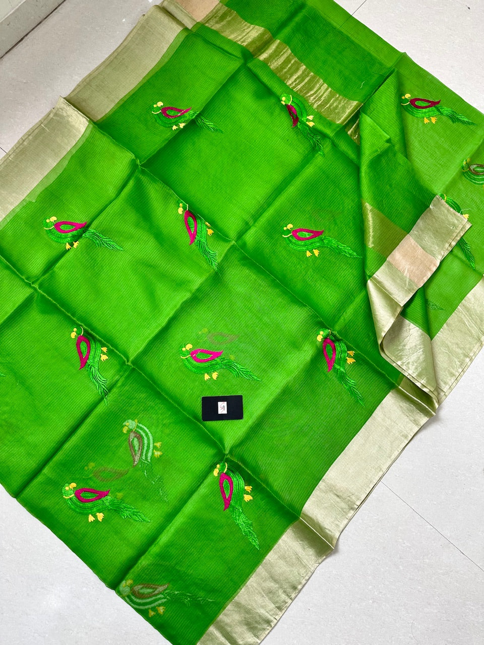 Pure Embroidered Kota Silk Saree