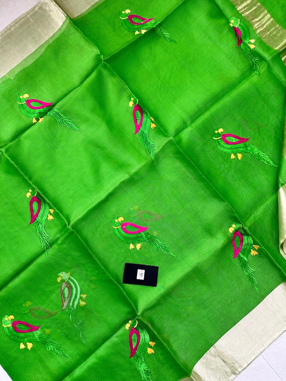 Pure Embroidered Kota Silk Saree