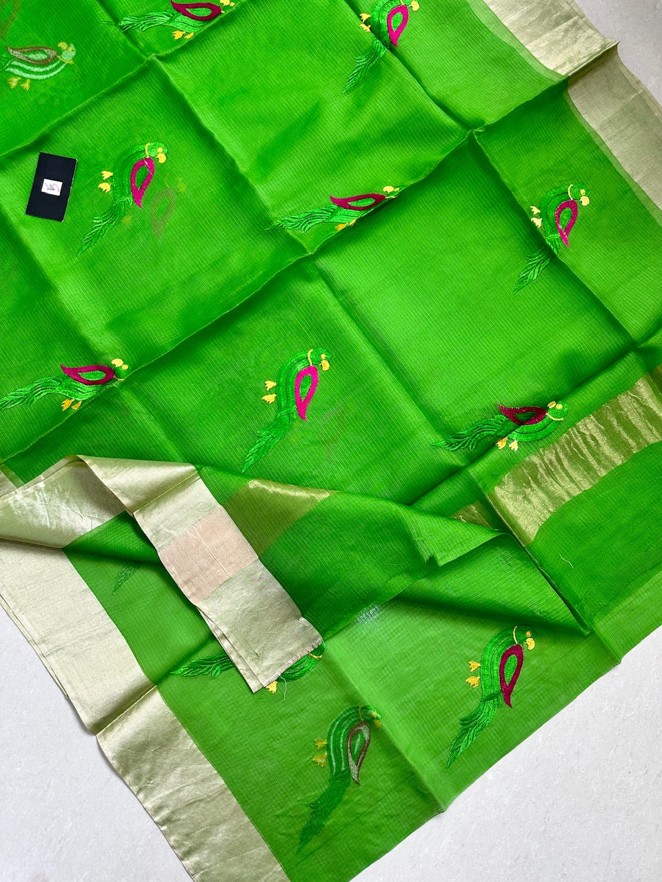 Pure Embroidered Kota Silk Saree