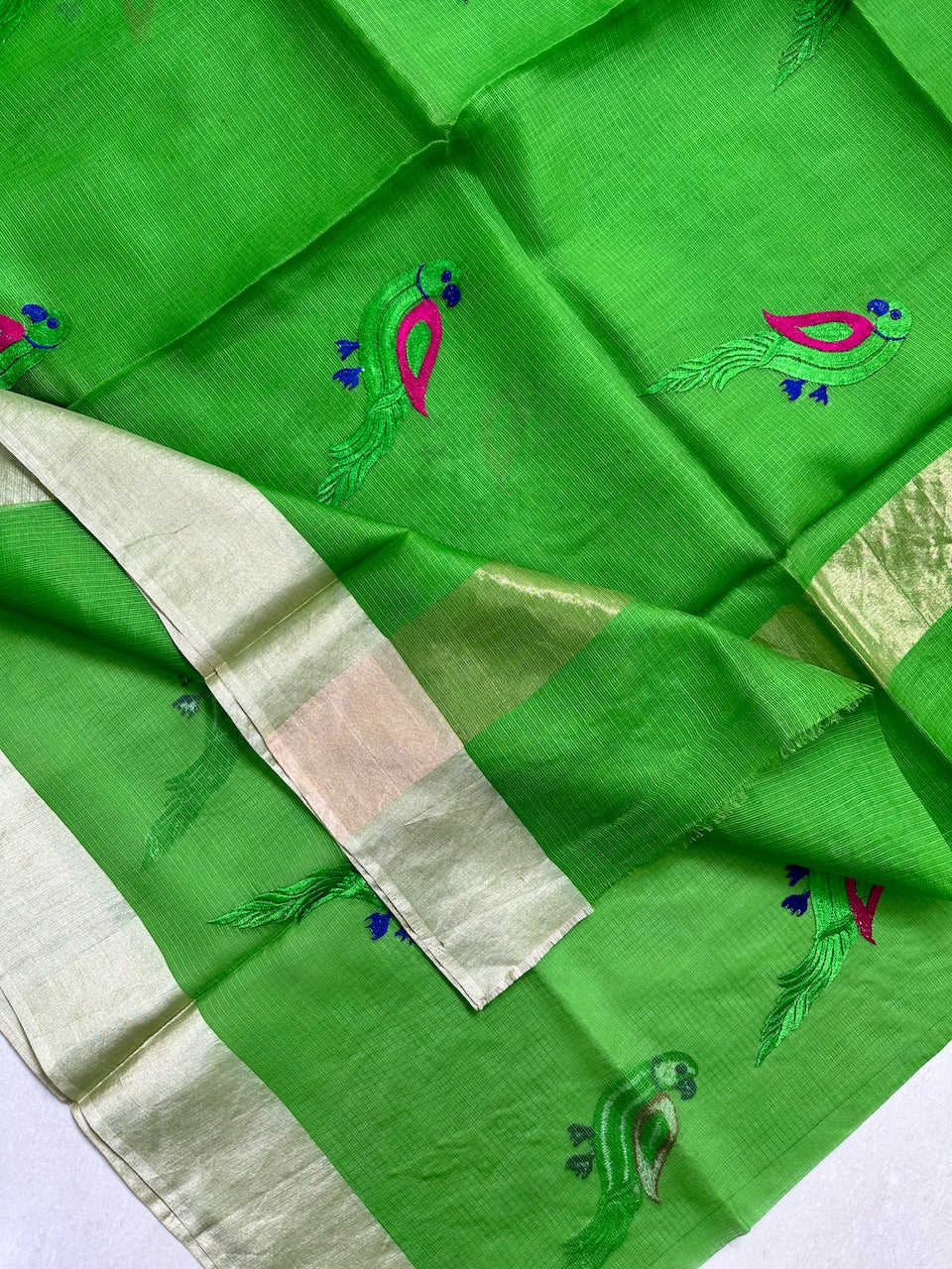 Pure Embroidered Kota Silk Saree