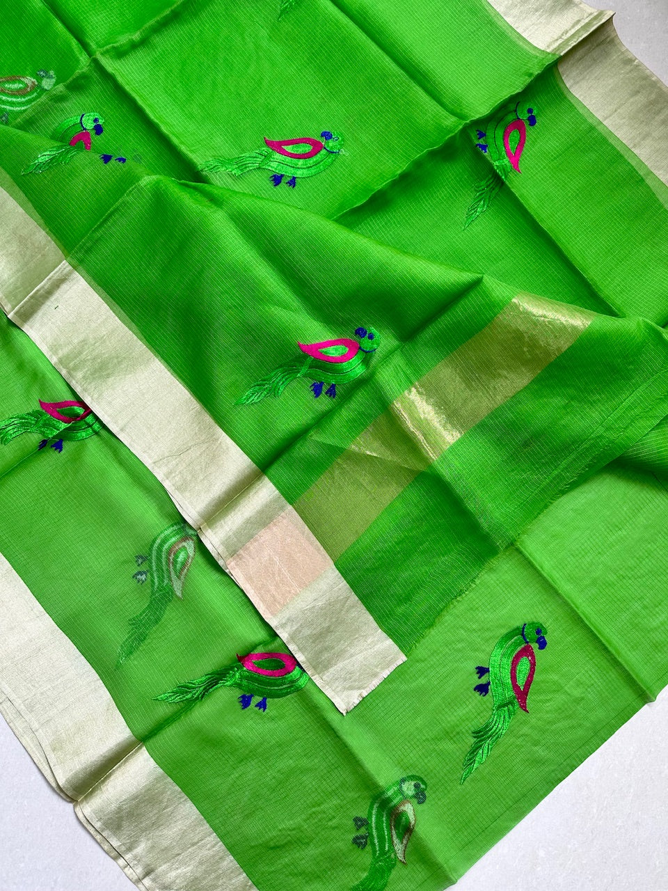 Pure Embroidered Kota Silk Saree