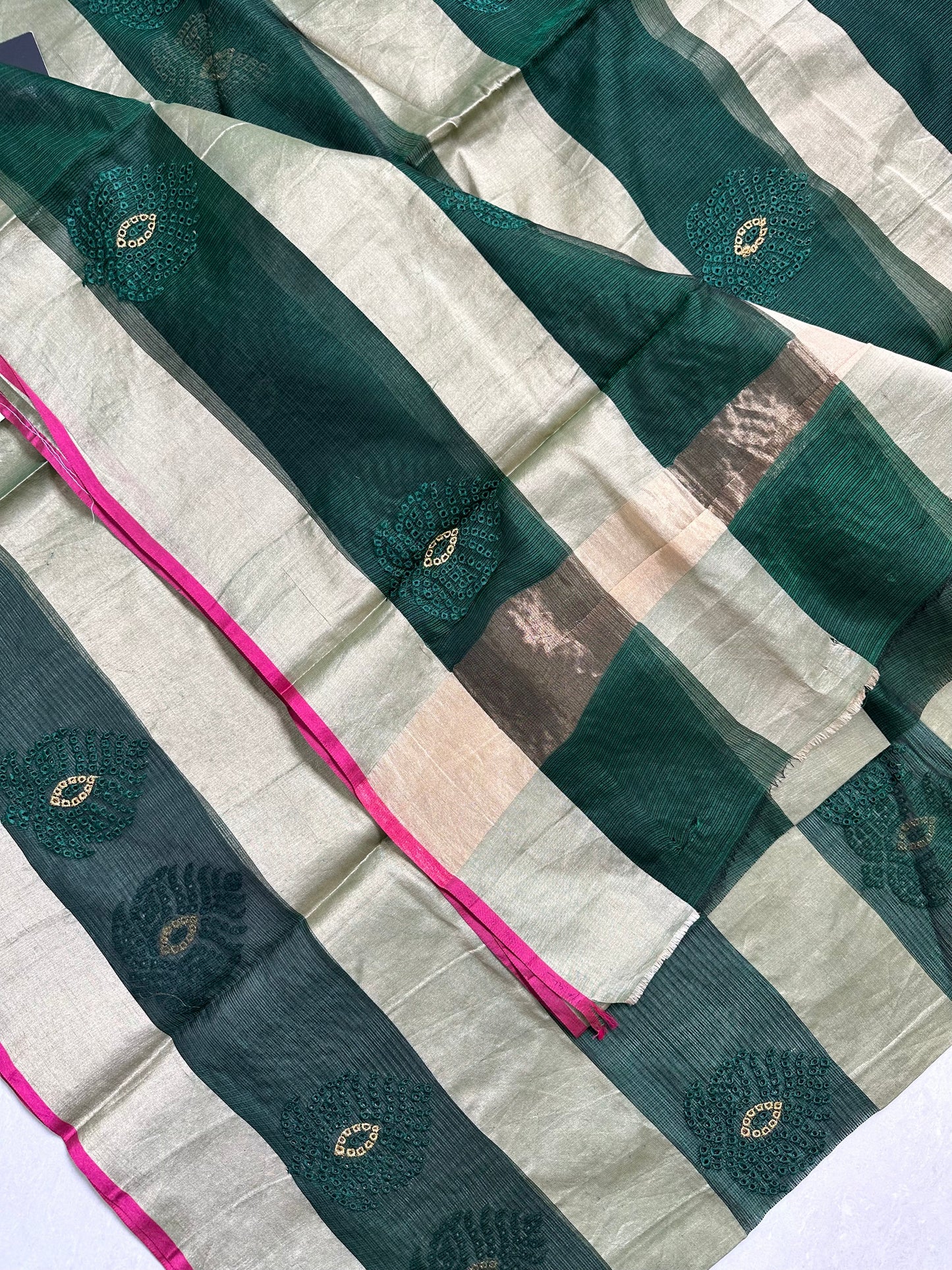 Pure Embroidered Kota Silk Saree