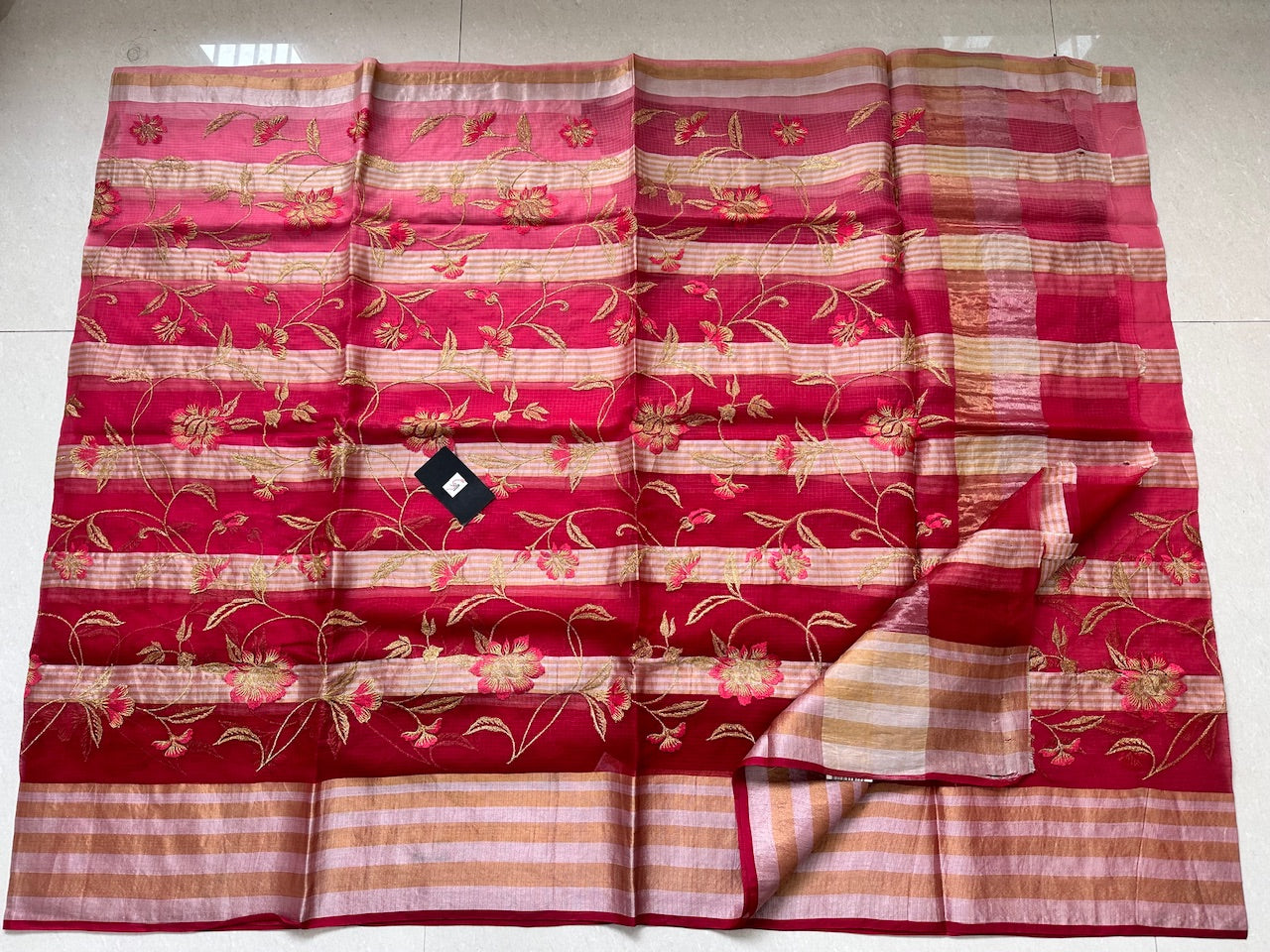 Pure Embroidered Kota Silk Saree