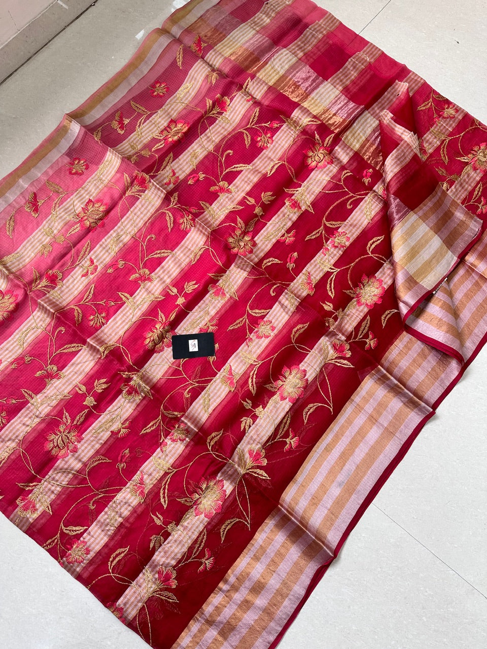 Pure Embroidered Kota Silk Saree