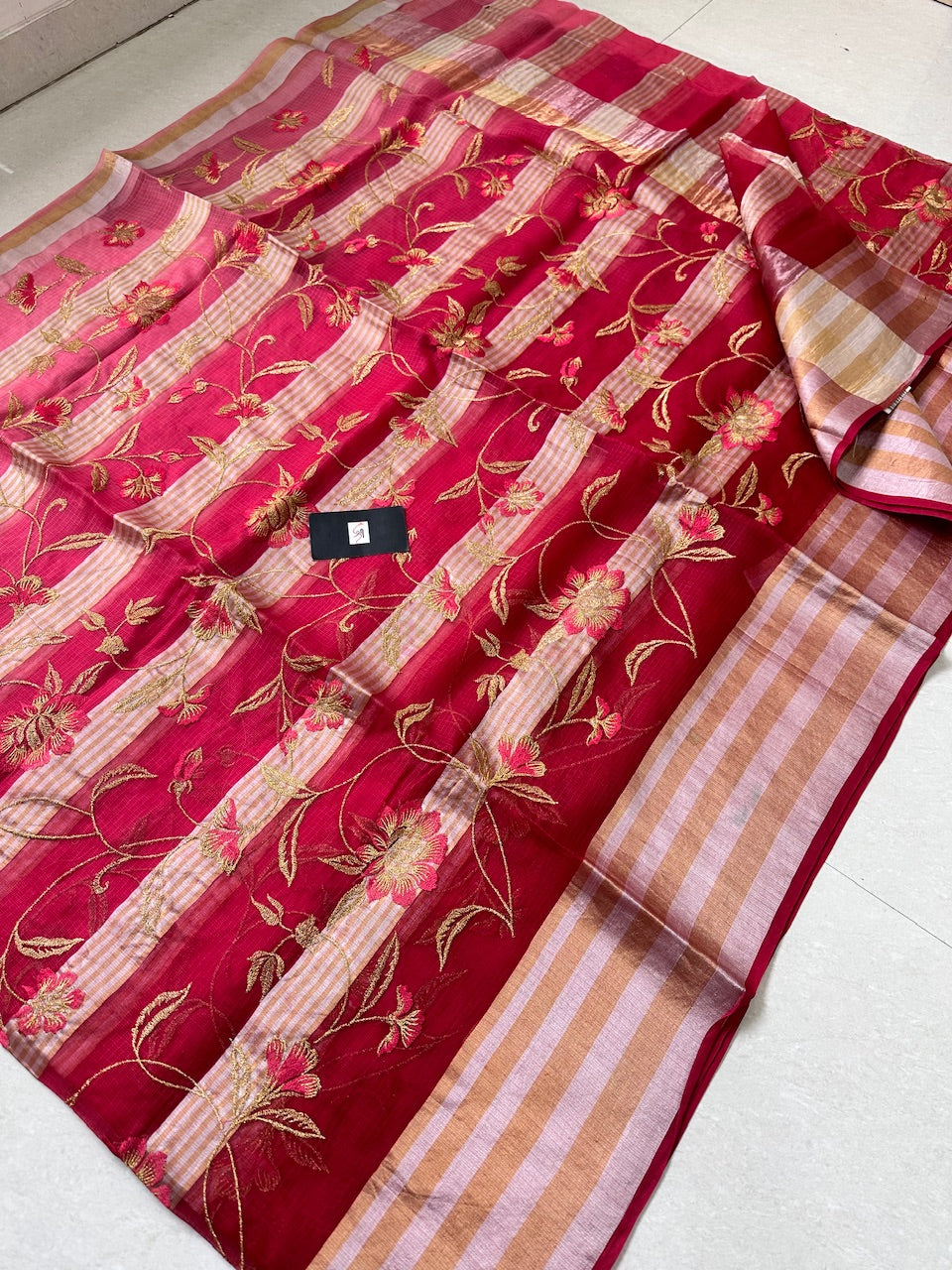 Pure Embroidered Kota Silk Saree