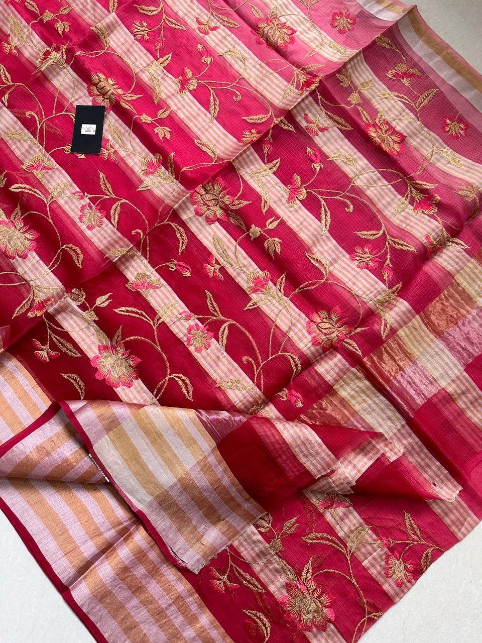 Pure Embroidered Kota Silk Saree