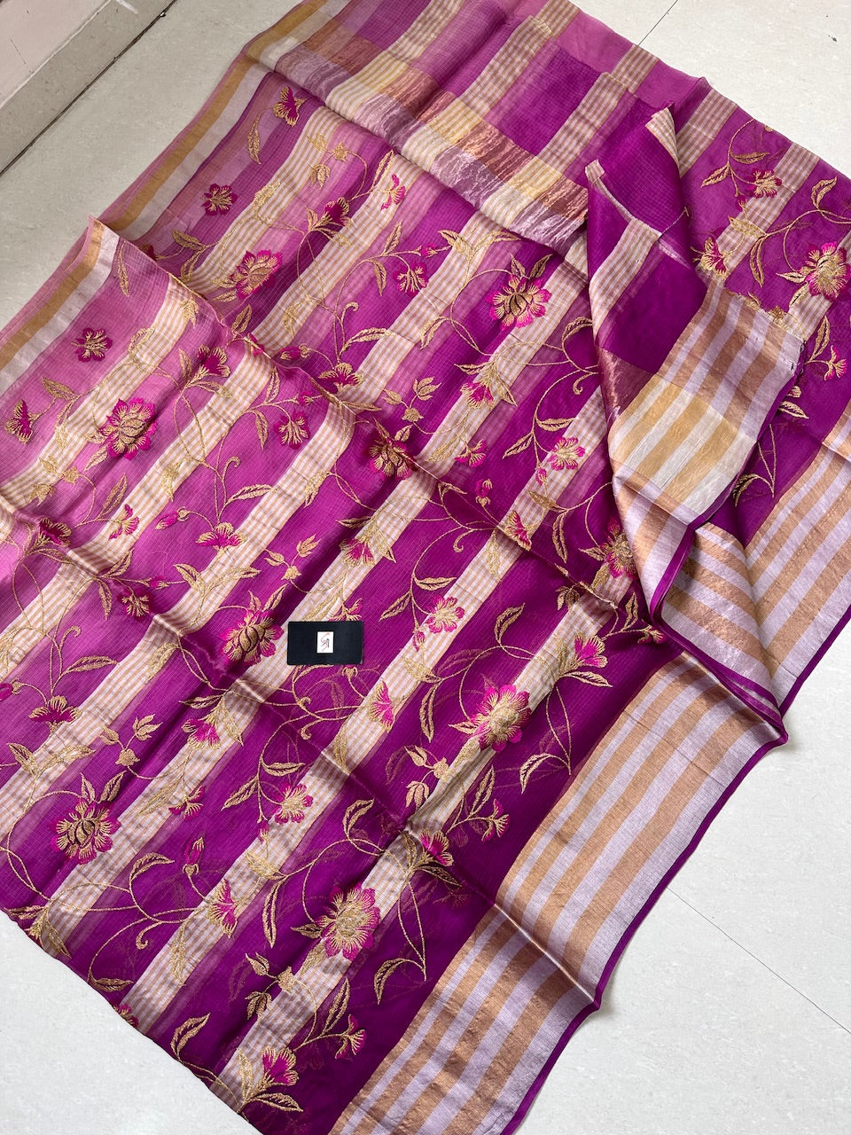 Pure Embroidered Kota Silk Saree