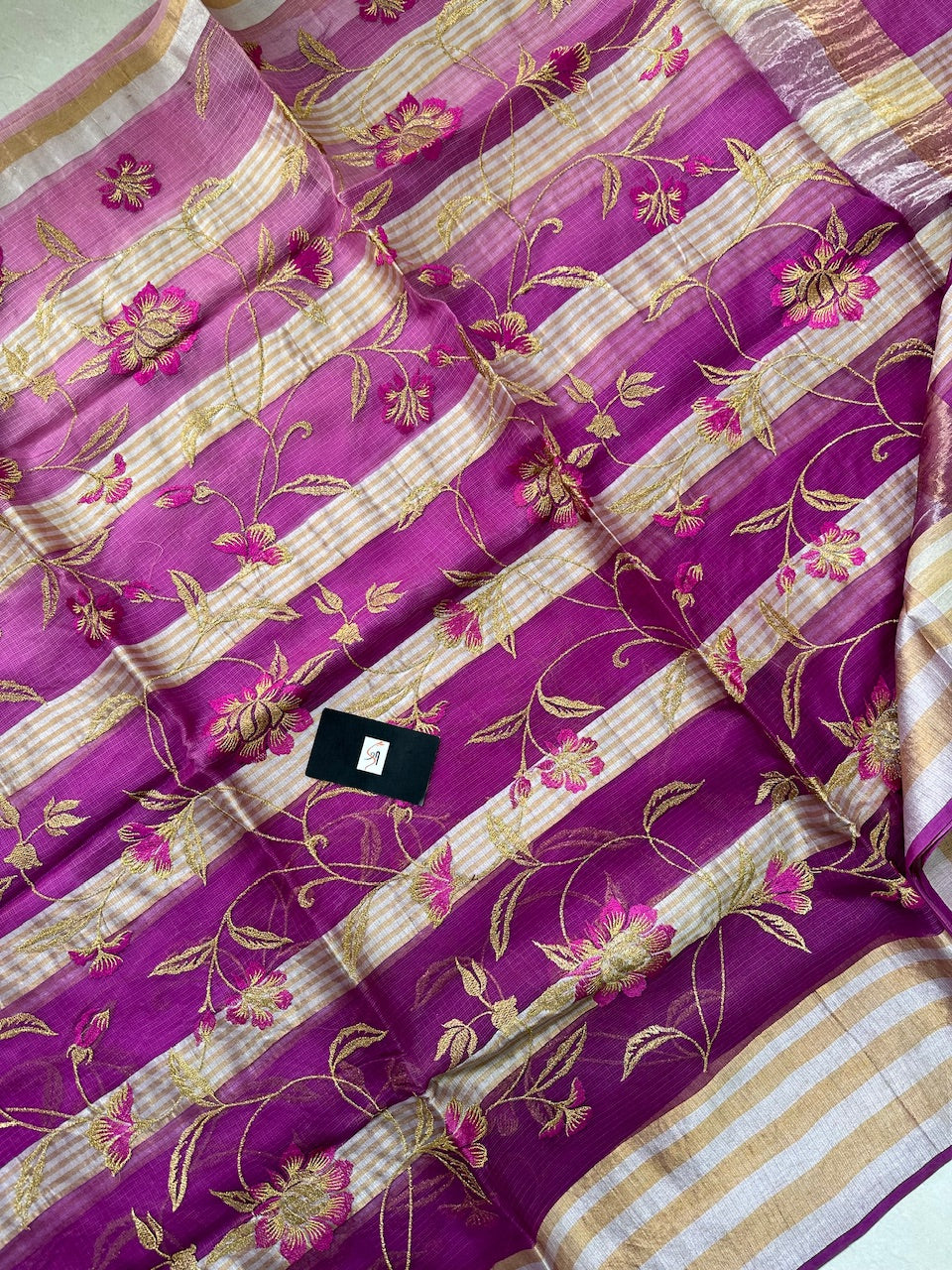 Pure Embroidered Kota Silk Saree