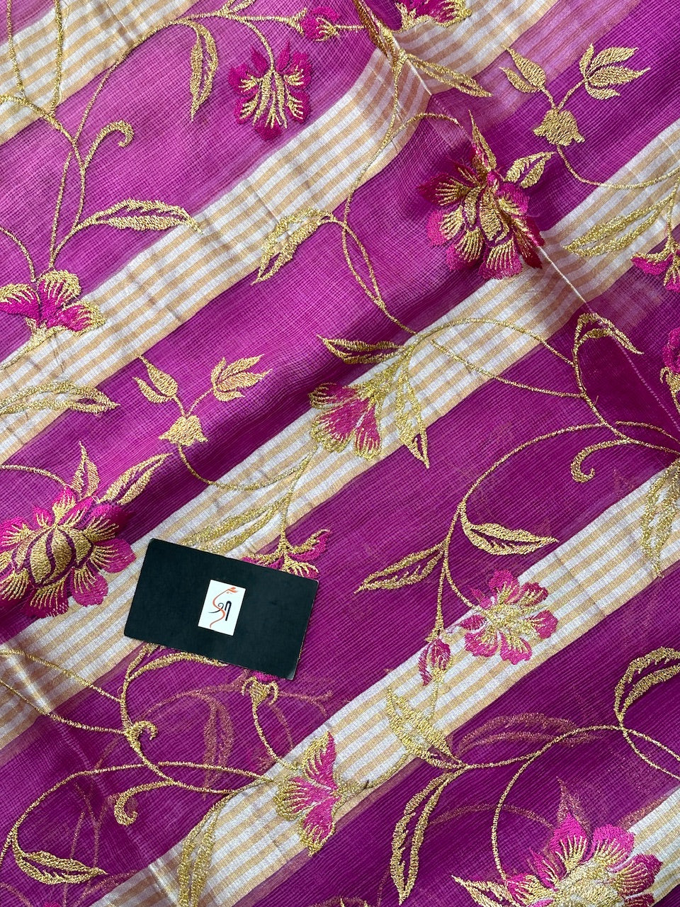 Pure Embroidered Kota Silk Saree