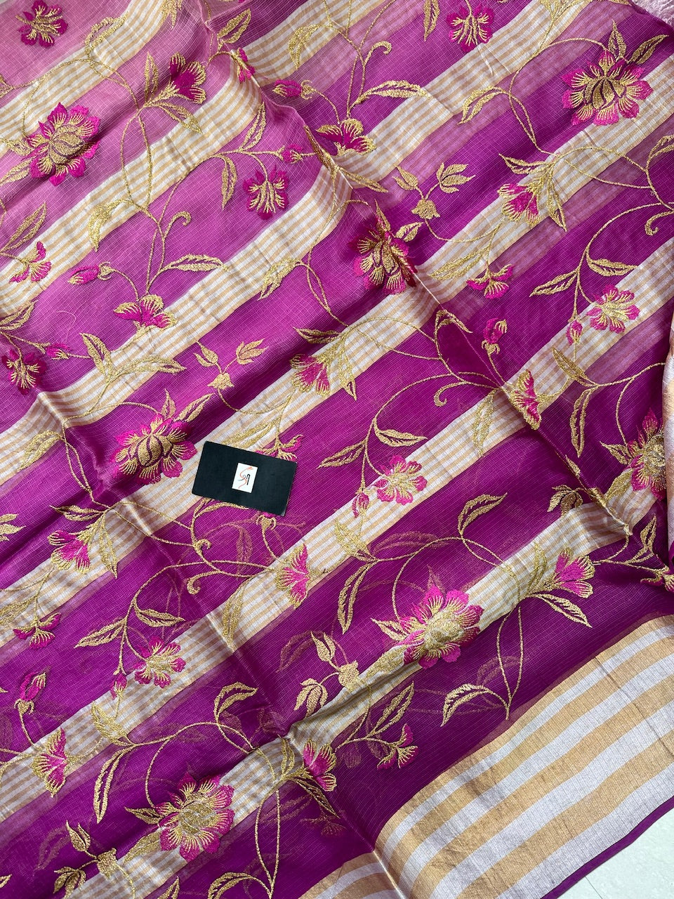 Pure Embroidered Kota Silk Saree